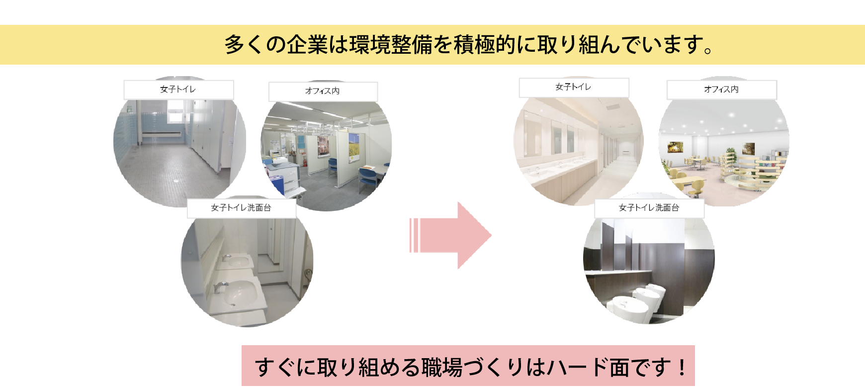 女子トイレ・オフィス内・女子トイレ洗面台